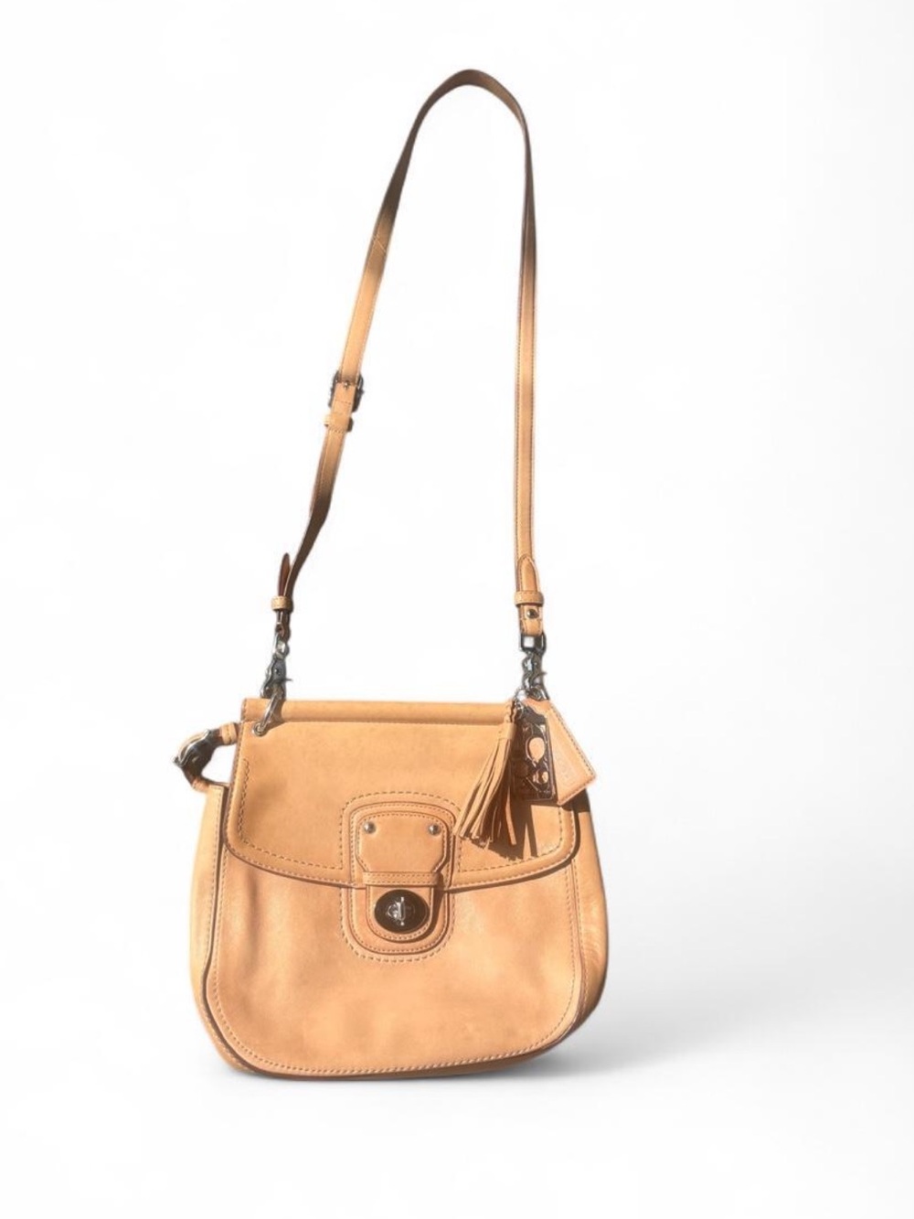 Coach 70th Anniversary Limited Edition Willis Crossbody Bag Tan Leather